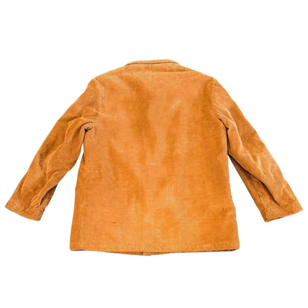 Vintage 70s McGregor Men's Fleece Lined Corduroy Heavy Jacket Coat Size 44 Long